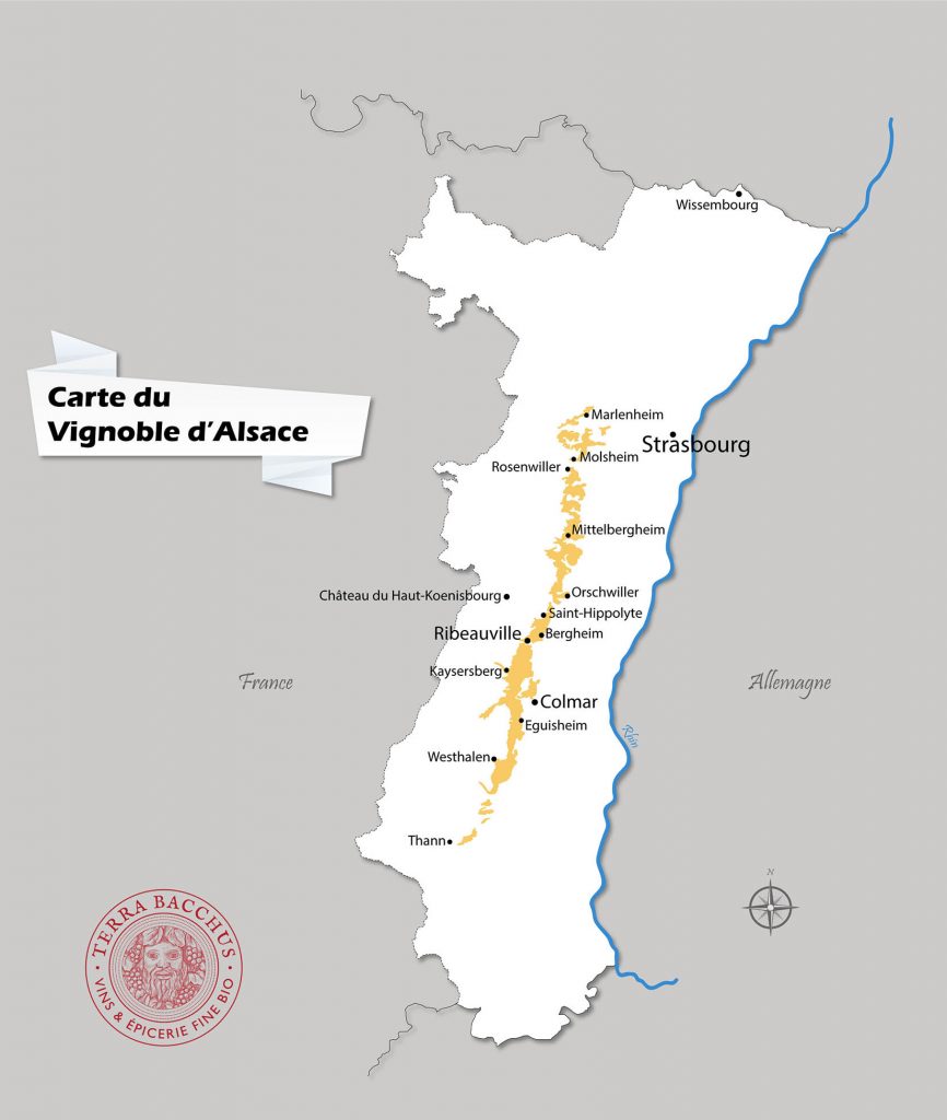 carte routes des vins alsace