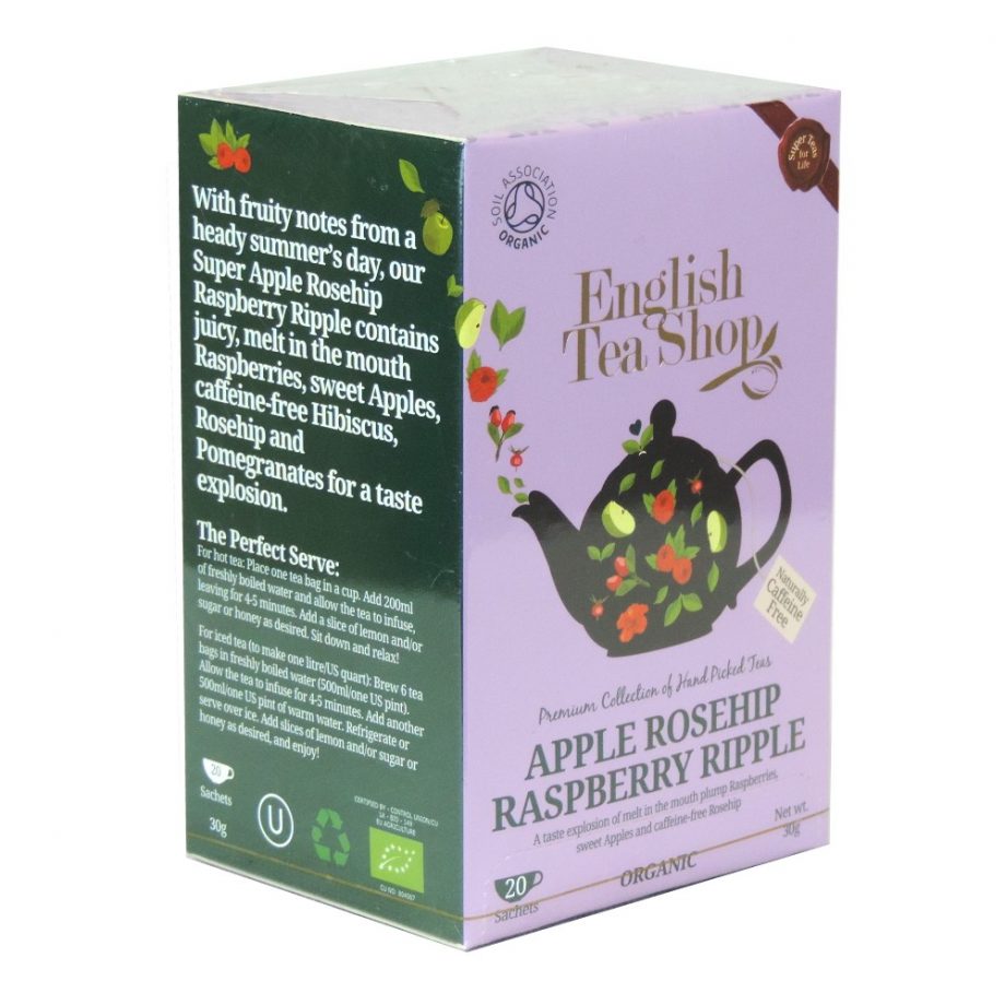 english tea shop apple rosehip raspberry ripple sachet de thé bio