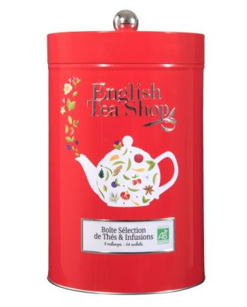 english tea shop boite rouge thes infusions bio 64 sachets