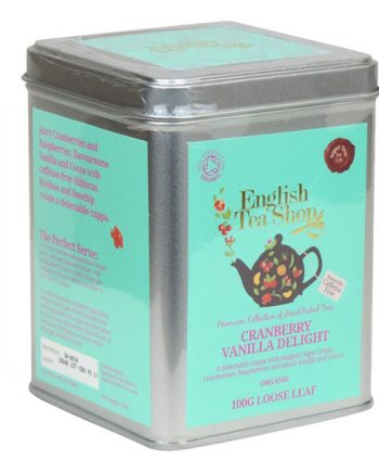 english tea shop cranberry vanilla delight 100g loose leaf thé bio